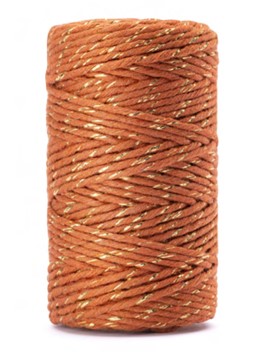 Sznurek Bawełniany Złoto-Pomarańczowy 2mm/100g/45m