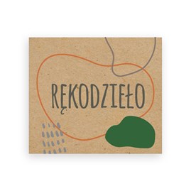 Naklejki Kraft 35x40mm Rękodzieło, 200szt