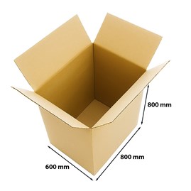 Duży karton klapowy 800x600x800 mm – 5-warstwowy, fala BC