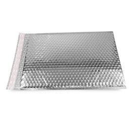 Koperta metaliczna bąbelkowa srebrna 180x250 mm