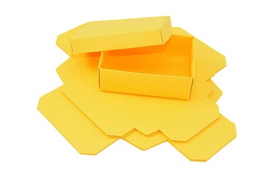 Pudełka ozdobne, rozmiar S, 140x100x47mm Żółte, 10 sztuk