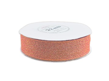 Pomarańczowa wstążka z brokatem