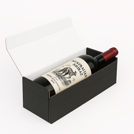Karton Karbowany na wino 323x105x110mm(zew)Czarny