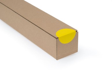 Żółte etykiety samoprzylepne okrągłe