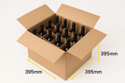 Kartonowe pudełko z kratownicą  395 x 395 x 395 mm