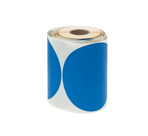 Naklejki okrągłe Fi90mm 500szt Niebieskie