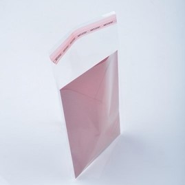 Woreczki celofanowe z taśmą 15x15+5cm 100szt