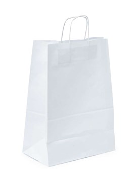 Torby Papierowe Białe Prążek