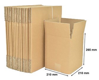 Kartony klapowe 210x210x265 Mocne 5-warstwowe, 40 sztuk
