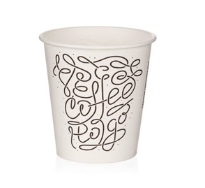 Kubki papierowe białe z nadrukiem 150ml 80 szt.
