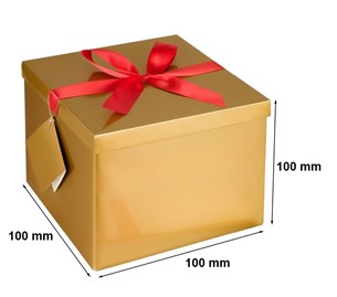 złote pudełko składane