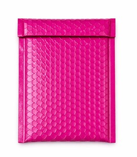 Koperta bąbelkowa metaliczna magenta 120x170 mm C6