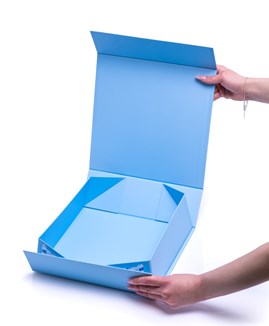 Pudełko Magnetyczne 250x250x80mm Błękitne Karton Ozdobny Prezentowy