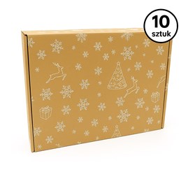 Słowa kluczowe SEO karton świąteczny, pudełko fasonowe, karton renifery, pakiet 10 sztuk, opakowanie e-commerce