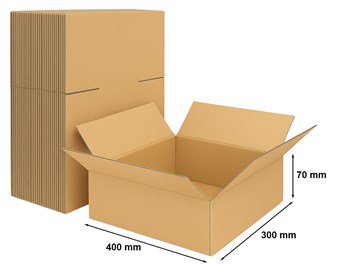 Kartony Klapowe 400x300x70mm, 10 sztuk