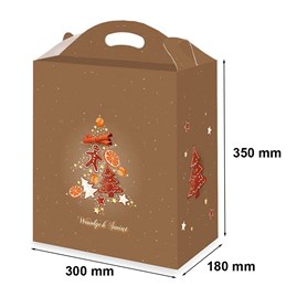 świąteczne pudełko z tektury