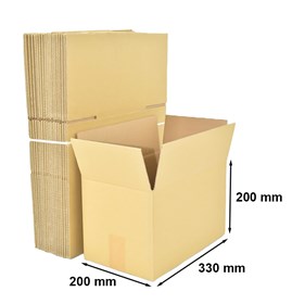 Kartony Klapowe 330x200x200mm, 50 sztuk