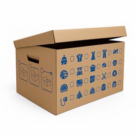 Karton przeprowadzkowy mocny i wytrzymały 460x330x290 mm – z uchwytami