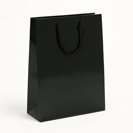 Prestiżowa Torba Laminowana Czarna