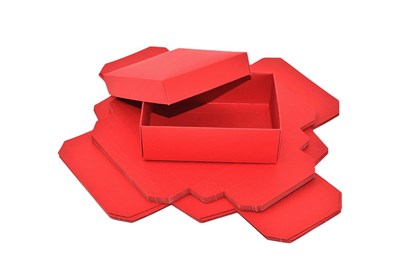 Pudełka ozdobne, rozmiar S, 140x100x47mm Czerwone, 10 sztuk