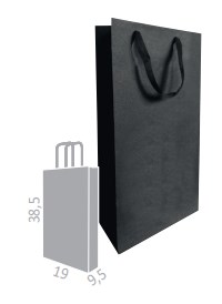 Torba na wino 2 butelki 190x95x385mm CZARNA