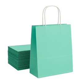 Pakiet - Torba papierowa na prezent 240x100x320 PASTEL. ZIEL. 10 szt