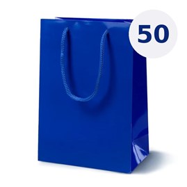 Torba Papierowa Laminowana Granatowa 170×70×210 mm 50 sztuk