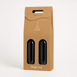 Karton Świąteczny karbowany na 2 wina 180x85x335mm