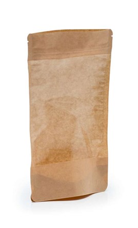 Doypack LIGHT KRAFT 1000ml Duże Okno - 25 sztuk