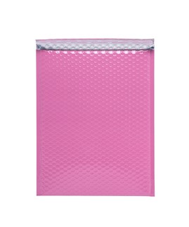 Koperty metaliczne różowe 220x265 mm z folią bąbelkową 100 sztuk