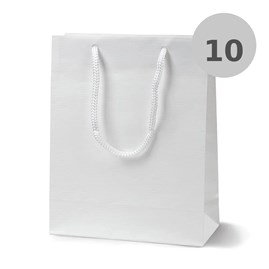 Torba Papierowa Prestige Laminowana Biała 170×70×210 mm A5 10 sztuk