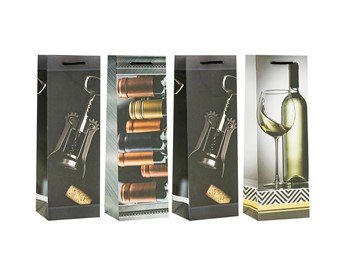 Torba Lux na butelki 12x9x35cm TF-22004-BB 12szt