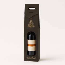 Karton Świąteczny karbowany na wino 85x85x330mm Czarny