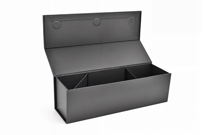 Karton z magnesem na 1 wino CZARNE 100x100x350mm - EASY