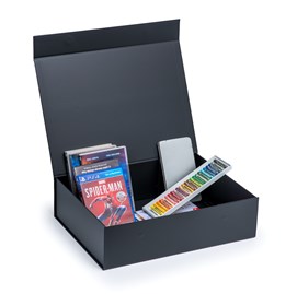 Pudełko Magnetyczne Czarne 440x320x120mm (zew) A3 Ozdobne na prezent