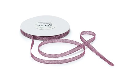 Wstążka brokatowa 12mm 32m WB7031 bordowa