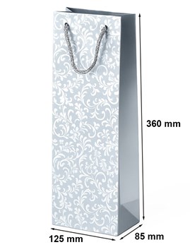 Torebka Papierowa Na Wino Srebrna