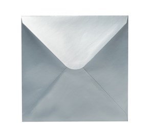 Koperty ozdobne kwadratowe K4, Matowe srebrne, 120gsm, 50szt