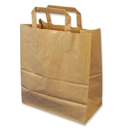 TORBA BRĄZOWA UCHWYT PŁASKI 320x220x250-250szt