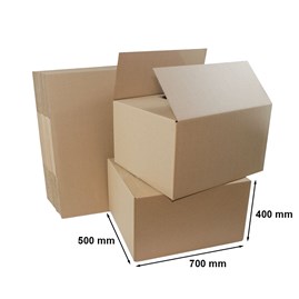 Paleta kartonów Klapowych 700x500x400mm, 120 sztuk