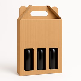 Pudełko karbowane na 3 piwa 210x70x265mm