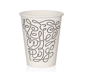 Jednorazowe kubki do kawy z nadrukiem 340ml 80szt.