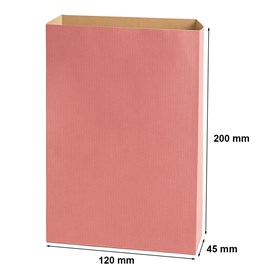 Torebka fałdowa Różowa KRAFT PINK 120x200+45mm