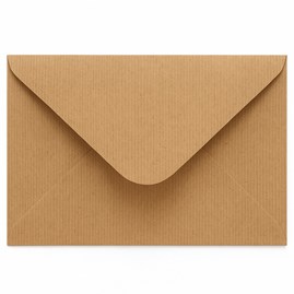 Koperty Ozdobne C5 Kraft Prążek 120g 50 sztuk - Ekologiczne Koperty