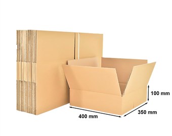 Kartony Klapowe 400x350x100mm, 10 sztuk