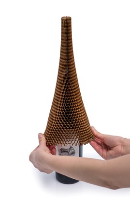 Rękaw ochronny na butelki papierowy "plaster miodu" 45cm