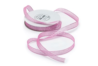 Wstążka brokatowa 12mm 32m WB7011 różowa