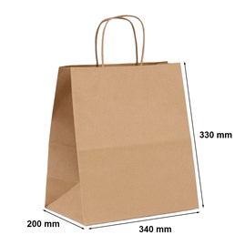Torby Papierowe Brązowe Prążek