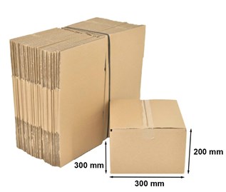 Kartony Klapowe 300x300x200mm, 10 sztuk