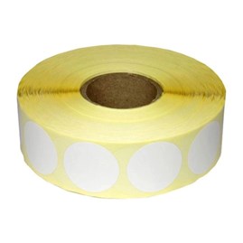 Etykiety termiczne okrągłe FI25 2500 sztuk